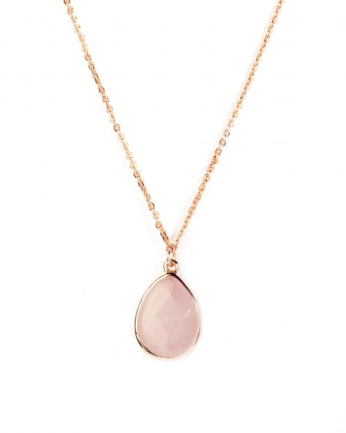 Certified Rose Quartz Pear Pendant