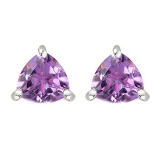 Certified Amethyst Formal Stud Earrings