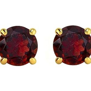 Garnet Gemstone Stud Earrings