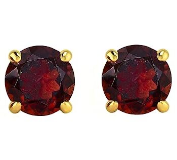 Garnet Gemstone Stud Earrings
