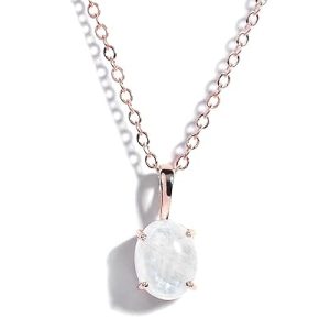 Certified Moonstone Gemstone Chain Pendant