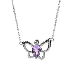 Certified Amethyst Butterfly Pendant