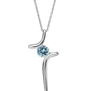 Certified Blue Topaz Cross Pendant