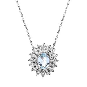 Certified Blue Topaz Sunburst Pendant
