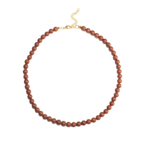 GEMPRO Genuine Red Agate Single line Necklace with Golden Lock for Her - Image 3