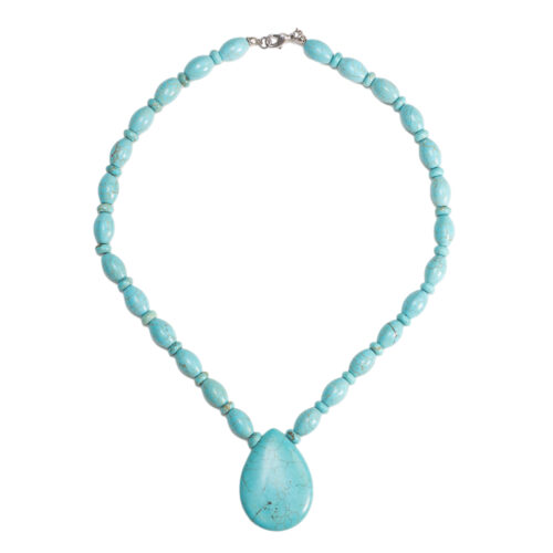 GEMPRO Genuine Turquoise Pendant Beaded Statement Necklace for Her - Image 5