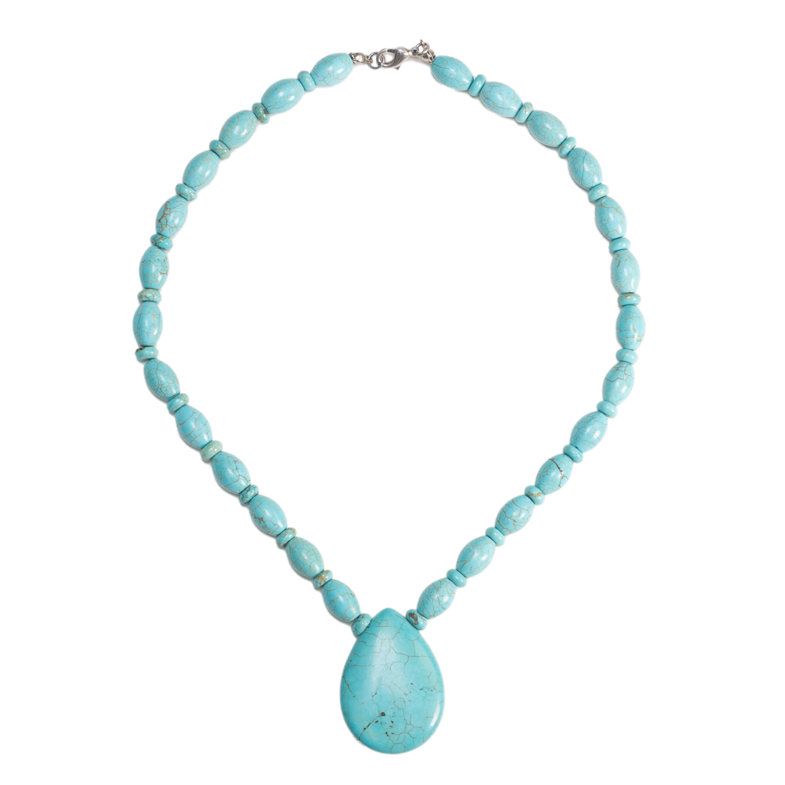 Turquoise Inlay Bib Necklace