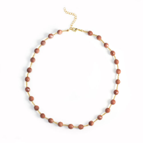 GEMPRO Dainty Genuine Sunstone Necklace for Her