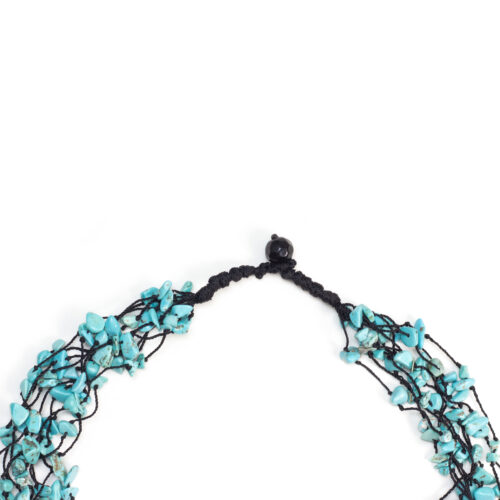 GEMPRO AAA Quality Genuine Turquoise Chips Multilayer Statement Necklace for Her - Image 2