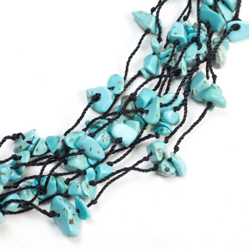GEMPRO AAA Quality Genuine Turquoise Chips Multilayer Statement Necklace for Her - Image 3