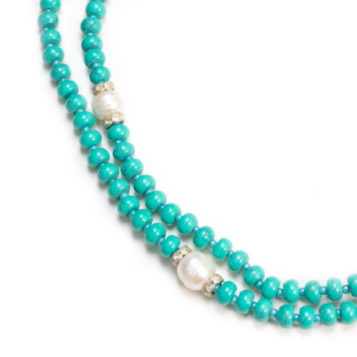 GEMPRO Genuine Turquoise and Pearl Necklace Set for Her - Image 6