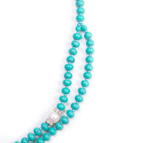 GEMPRO Genuine Turquoise and Pearl Necklace Set for Her - Image 5