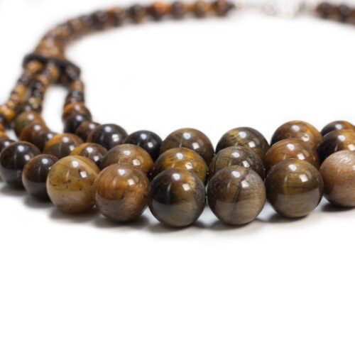 GEMPRO Genuine Tiger's Eye Multilayer Statement Necklace for Her - Image 2