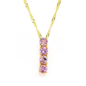 Gempro Women's Amethyst Gemstone Dainty Pendant
