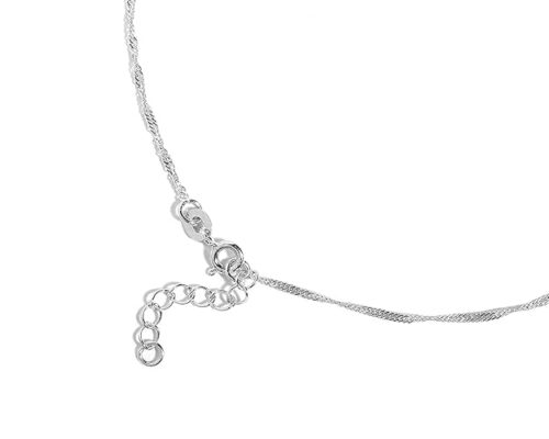 Gempro 925 Sterling Silver Certified Blue Topaz Chain Pendant for Women, Carat 2 - Image 2