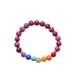 Gempro Purple jasper 7 Chakra Bracelet Men & Women