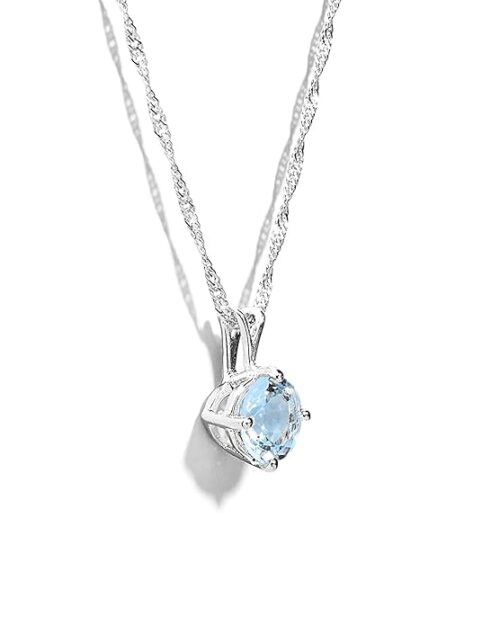 Gempro 925 Sterling Silver Certified Blue Topaz Chain Pendant for Women, Carat 2 - Image 6