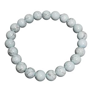 Gempro Blue Howlite Bracelet – Natural Stone Beaded Bracelet for Calm & Balance