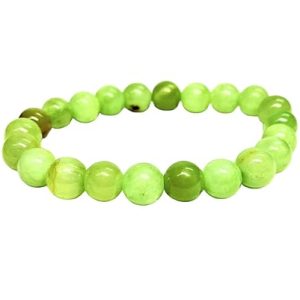 Gempro Green Flower Jade Bracelet – Elegant & Natural Gemstone Bracelet for Men & Women