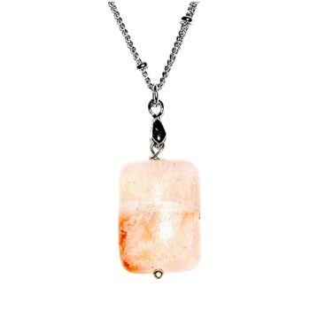 Gempro pink Semi Precious crystal gemstone Pendant