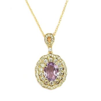 Gempro 925 Sterling Silver Certified Gesmtone Luxury Pendant for Women