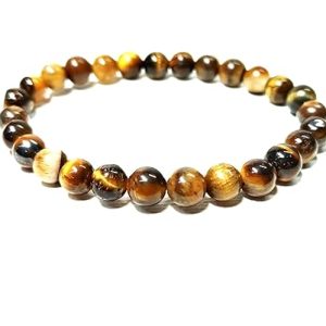 Gempro Unisex Tiger's Eye Elastic Bracelet – Powerful & Stylish Gemstone Accessory