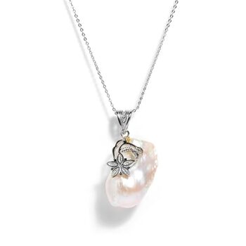 Gempro Genuine Fresh Water Pearl (White) Pendant for Women