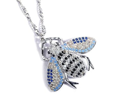 Gempro Multi Color Crystal Bumblebee Charm Chain Pendant Necklace for Women - Image 5