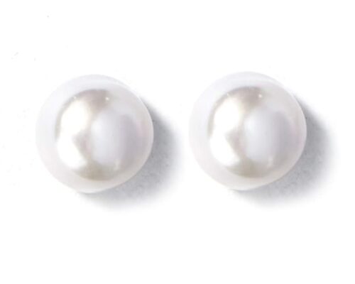 Gempro 925 Sterling Silver Pearl Stud Earrings Women