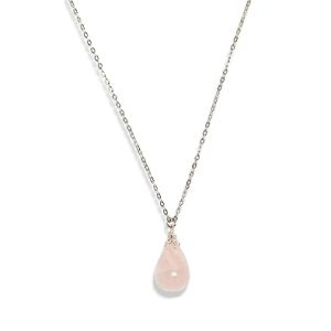 Gempro Rose Quartz Faceted Pendant For Women