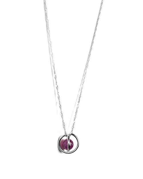 Gempro Amethyst Gemstone Cage Pendant for Women - Image 2
