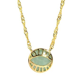 Gempro Egyptian Evil Eye Protection Stone Pendant Necklace for Women