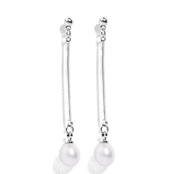 Gempro 925 Silver Pearl Dangle Earrings for Women
