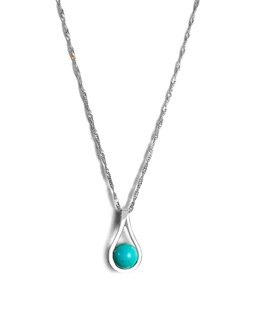 Gempro Turquoise Gemstone Dainty Pendant for Women - Image 3