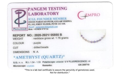 Gempro Genuine Amethyst Gemstone 925 Sterling Elegant Chain Necklace for Women - Image 2