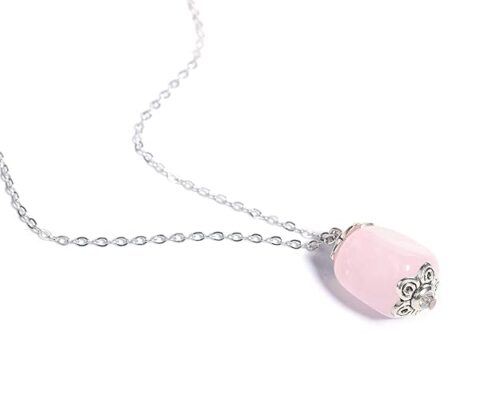 Gempro Natural Gemstone Fortune Magnet Silver Chain Pendant for Women - Image 4