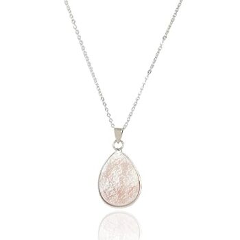 Gempro Rose Quartz Raw Pendant for Women