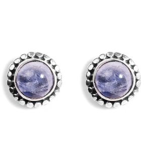Gempro 925 Sterling Silver Certified Moonstone Stud Earring for Women