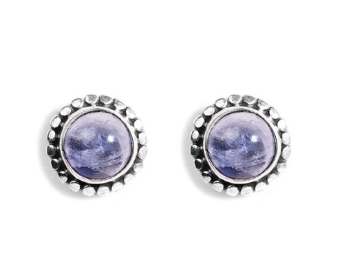 Gempro 925 Sterling Silver Certified Moonstone Stud Earring for Women