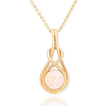 Gempro Rose Quartz Gemstone Pendant