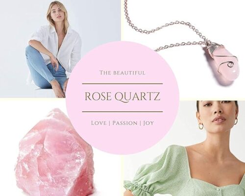 Gempro Valentines Rose Quartz Love Gemstone Chain Pendant for Gifting Women - Image 4