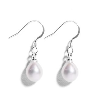 Gempro 925 Sterling Silver Natural Pearls Drop Earrings for Women