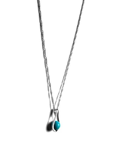 Gempro Turquoise Gemstone Dainty Pendant for Women - Image 2