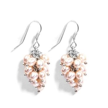 Gempro 925 Silver Fresh Water Pearl Vine Drop Earrings for Women