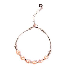 Gempro 925 Sterling Silver Hallmark Natural Pearls Bracelet for Women