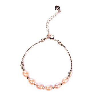 Gempro 925 Sterling Silver Hallmark Natural Pearls Bracelet for Women