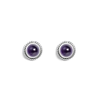 Gempro 925 Silver Certified Onyx Gemstone Stud Earrings for Women