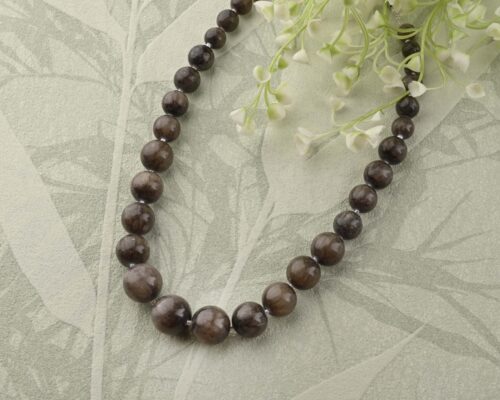 Gempro Brown Dyed Jade Graduated Necklace – Earthy Elegance & Natural Beauty