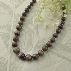 Gempro Brown Dyed Jade Graduated Necklace – Earthy Elegance & Natural Beauty
