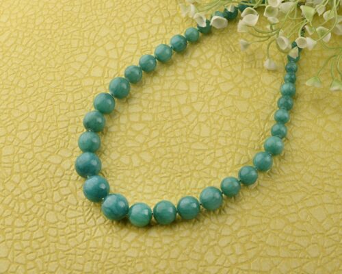 Gempro Green Jade Graduated Necklace – A Symbol of Prosperity & Timeless Grace